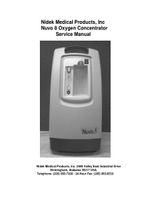 Nidek Nuvo 8 Concentrator - Service manual