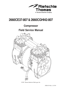 Rietschle Thomas 2660xxx807 Compressor - Service manual