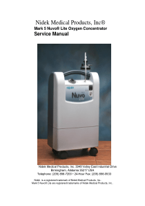 Nidek Mark 5 Nuvo Lite Concentrator - Service manual (2010)