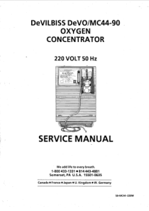 Devilbiss MC44 - Service manual