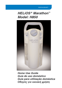 Puritan Bennett Helios Marathon H850 Portable Liquid Oxygen System - User manual