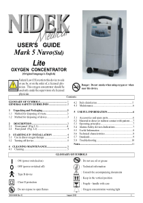 Nidek Mark 5 Nuvo Lite Concentrator - User manual