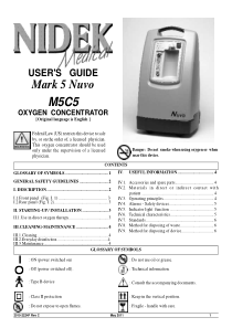 Nidek Mark 5 Nuvo Concentrator - User manual