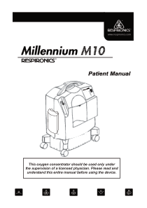 Respironics Millennium M10 - User manual