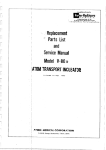 Atom_V-80_Infant_Incubator_-_Service_manual