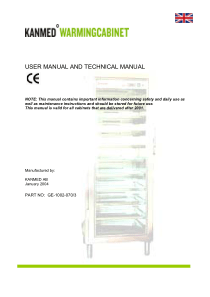 Kanmed_Warming_Cabinet_-_Service_manual