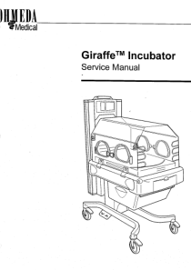 Ohmeda Giraffe Incubator - Service manual