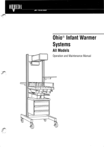Ohmeda Ohio Infant Warmers - Service and user manual
