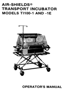 Air-Shields Ti-100 Incubator - User manual