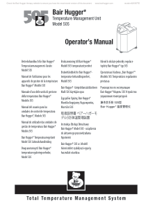 Bair_Hugger_505_Warming_unit_-_User_manual