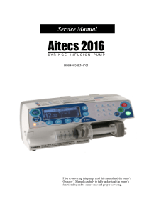 Aitecs 2016 Syringe Pump - Service manual