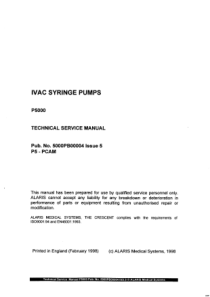 Alaris_P5000_IVAC_Syringe_Pump_-_Service_manual