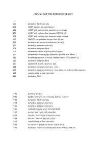 B.Braun_Infusomat_FM_-_Error_code