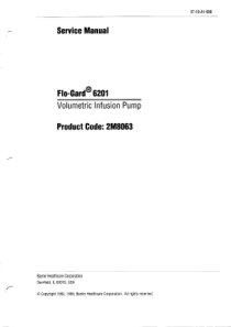 Baxter_Flo-Gard_6201_Infusion_Pump_-_Service_manual