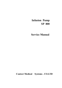 Contect SP800 Infusion Pump - Service manual