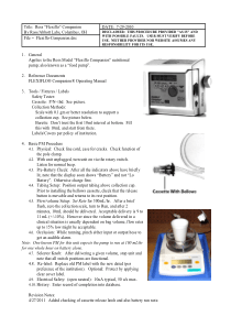 Flexiflo Companion Nutrition Pump - Service instructions
