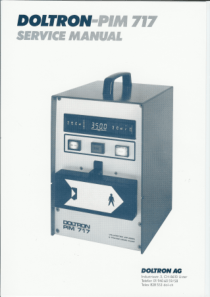 Doltron PIM-717 Infusion Pump - Service manual