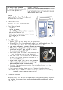 Flexiflo Quantum Nutrition Pump - Service instructions