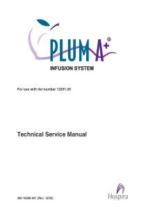 Hospira_Plum_A+_Infusion_System_-_Service_manual