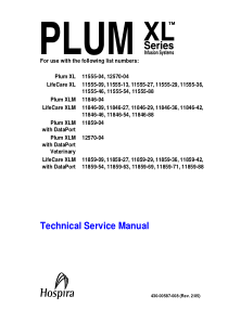 Hospira Plum XL Infusion System - Service manual