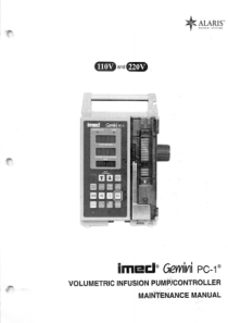 Imed Gemini PC-1 Infusion Pump - Service manual (2000)