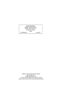 Sigma 8000 Infusion pump - Service manual