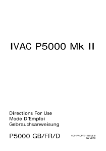 Alaris IVAC P 5000 MK2 - User manual