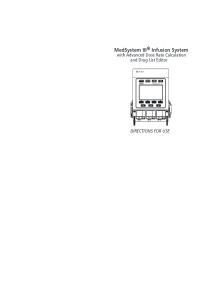 Alaris Med-System III Infusion System - User manual