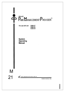 Abbott Pain Management Provider - User manual