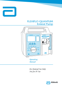 Abbott Flexiflo Quantum Infusion Pump - User manual