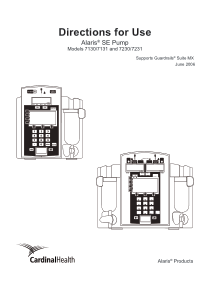 Alaris SE - User manual