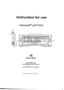 Arcomed Volumed uVP7000 - User manual