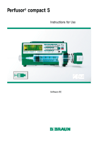 B.Braun Perfusor Compact S - User manual