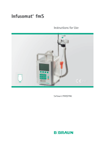 B.Braun Infusomat fmS - User manual