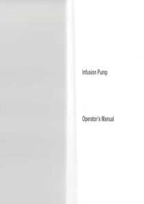 Contect SP800 Infusion Pump - User manual