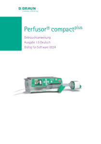 B.Braun Perfusor Compact Plus Infusion Pump - User manual(de)