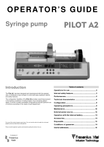 Fresenius Pilote A2 - User manual