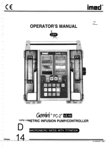 Imed Gemini PC-2 - User manual