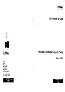 Ivac PCA 5000 - User manual