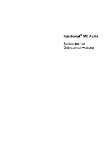 Fresenius Injectomat MC Agilia - Bedienungsanleitung