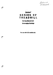 Quinton Series 90 Treadmill - Service manual