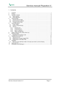 GymnaUniphy Phyaction V - Service manual