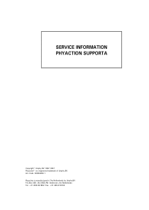 GymnaUniphy Phyaction Supporta - Service manual