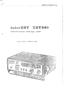 Escotekky_Interest_EST220_Interference_therapy_-_Service_manual
