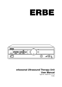 Erbe Erbosonat Ultrasound Therapy Unit - User manual