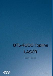 BTL Laser 4000 Topline - User manual