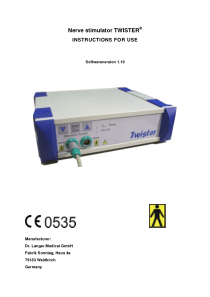 Dr. Langer Nerve stimmulator Twister - User manual