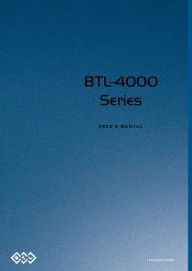 BTL 4000 - User manual