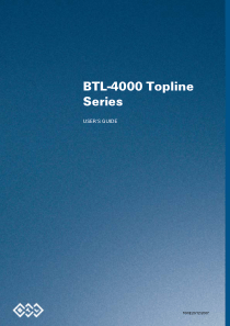 BTL 4000 Topline - User manual