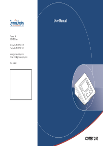 GymnaUniphy Combi 200 Electrotherapy Unit - User manual